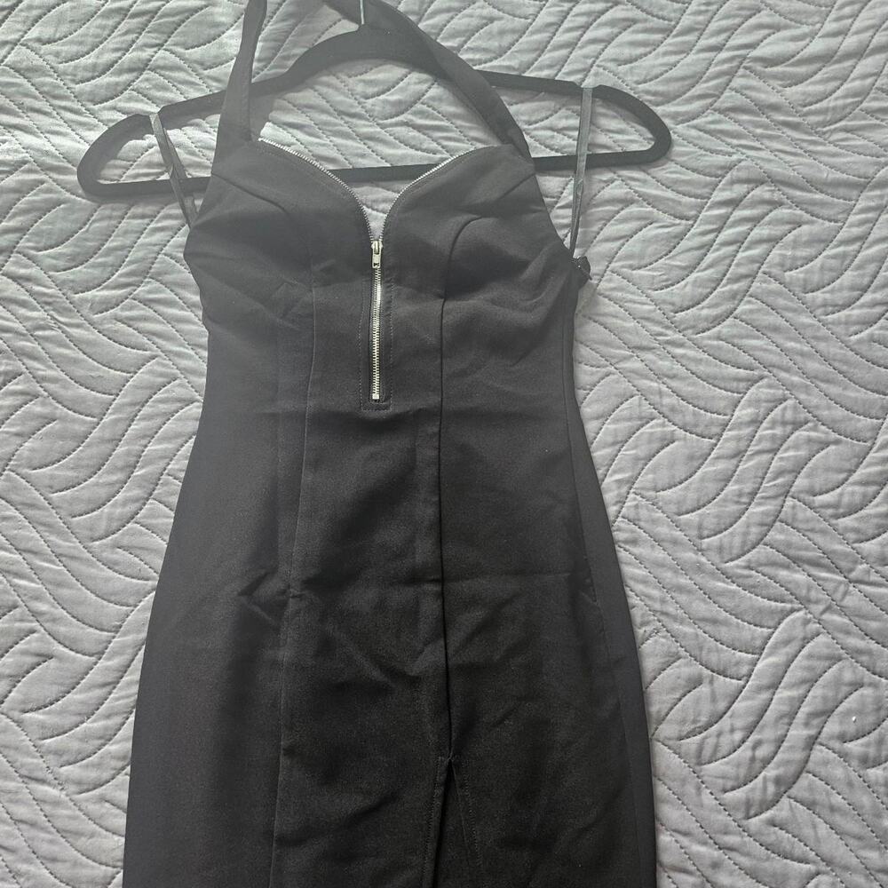 Superdown Halter Black Mini Dress